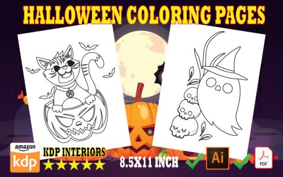 Halloween Coloring Book for Kids - Vol 1