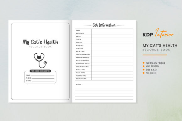 Organizing Pet Wellness: The Strategic Value of My Cat's Health Records KDP Interior