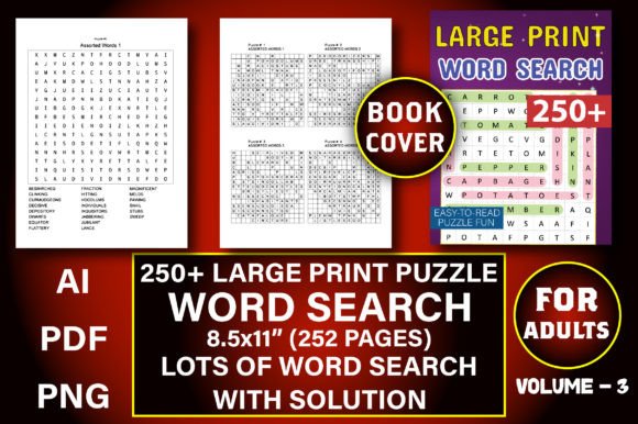 Word Search with Book Cover Vol - 3: Your Complete KDP Interior Solution