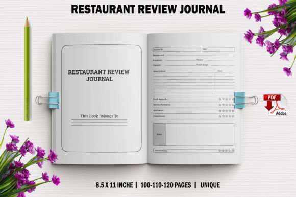 Your Restaurant Review Journal for Amazon KDP Publishing